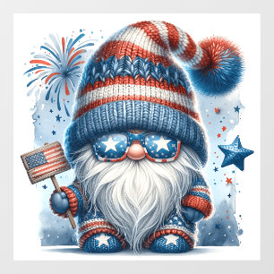 Autocollant Pour Fenêtre Clôture de fenêtre Gnome patriotique