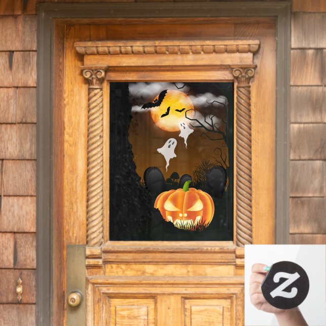 Autocollant Pour Fenêtre Clôture de fenêtre Halloween (Porte d'accueil)