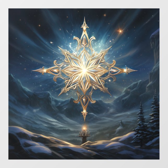 Autocollant Pour Fenêtre Clôture de fenêtre Magical North Star (Feuille)