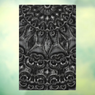 Autocollant Pour Fenêtre Clôture de fenêtre Mandala charbon