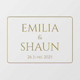 Autocollant Pour Fenêtre Clôture de fenêtre Mariage personnalisée
