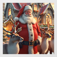 Clôture de fenêtre père Noël et Reindeer