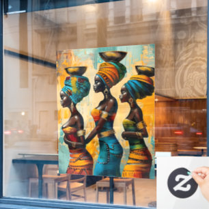 Autocollant Pour Fenêtre Clôture de fenêtre pour femme africaine