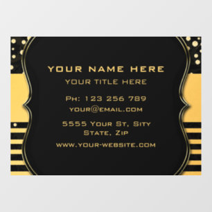 Autocollant Pour Fenêtre Clôture de fenêtre professionnelle Black Gold pers