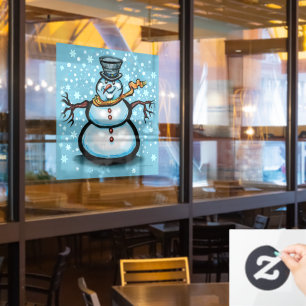 Autocollant Pour Fenêtre Clôture de fenêtre Snowman