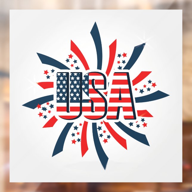 Autocollant Pour Fenêtre Clôture de fenêtre USA (Feuille 2)