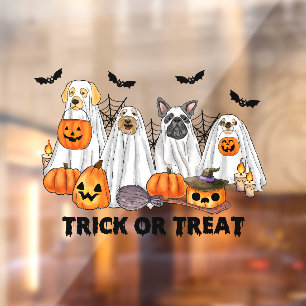 Autocollant Pour Fenêtre Clôture de la fenêtre Chiens fantômes d'Halloween