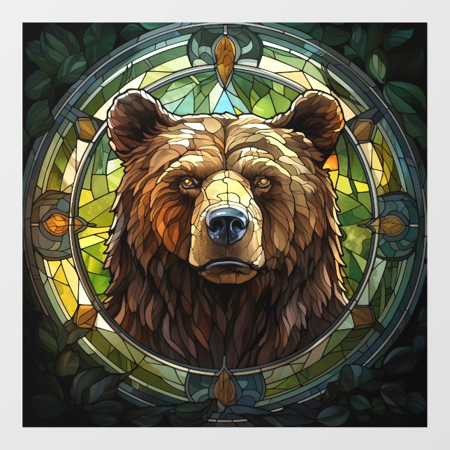 Autocollant Pour Fenêtre Clôture de la fenêtre de l'ours (Feuille)