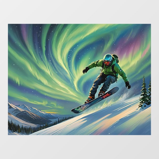 Autocollant Pour Fenêtre Clôture de la fenêtre de snowboard (Feuille)