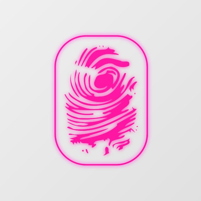 Autocollant Pour Fenêtre Clôture de la fenêtre d'empreintes digitales rose (Feuille)