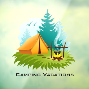 Autocollant Pour Fenêtre Clôture de la fenêtre du camping