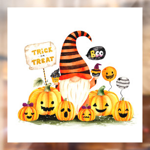 Autocollant Pour Fenêtre Clôture de la fenêtre Gnome d'Halloween mignonne