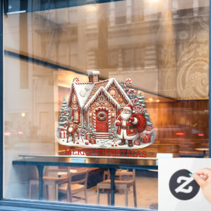 Autocollant Pour Fenêtre Clôture de la fenêtre père Noël House