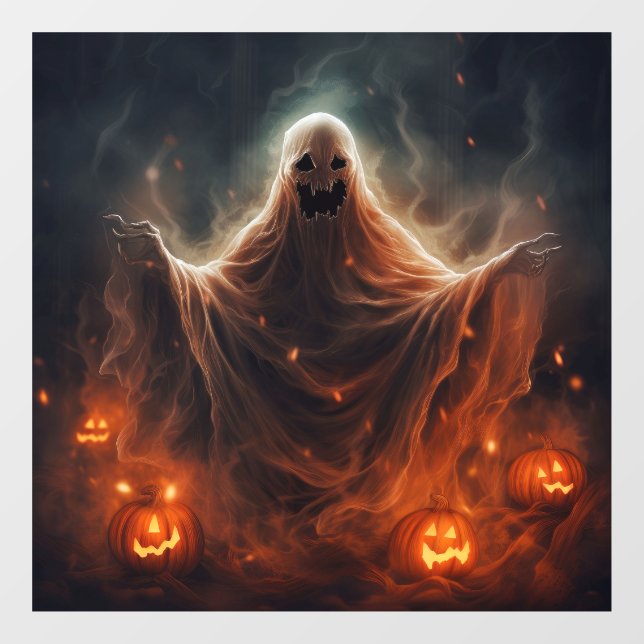 Autocollant Pour Fenêtre Clôture éffrayante de fenêtre Halloween (Feuille)