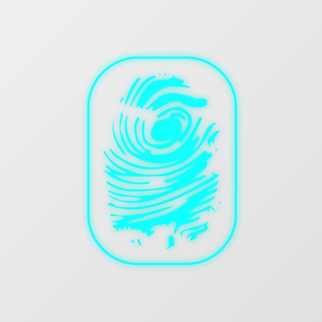 Autocollant Pour Fenêtre Clôture turquoise d'empreintes digitales (Feuille)