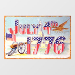 Autocollant Pour Fenêtre Clôture vintage du 4 juillet