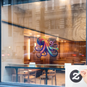 Autocollant Pour Fenêtre Clouage coloré de fenêtre Octopus