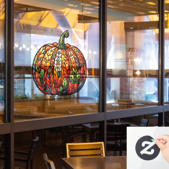 Autocollant Pour Fenêtre Clouage de fenêtre Citrouille en verre tendu (Fenêtre du restaurant)