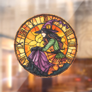 Autocollant Pour Fenêtre Clouage de fenêtre en verre d'Halloween Steampunk
