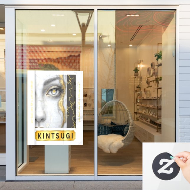 Autocollant Pour Fenêtre Clouage de fenêtre Kintsugi (Vitrine du magasin)