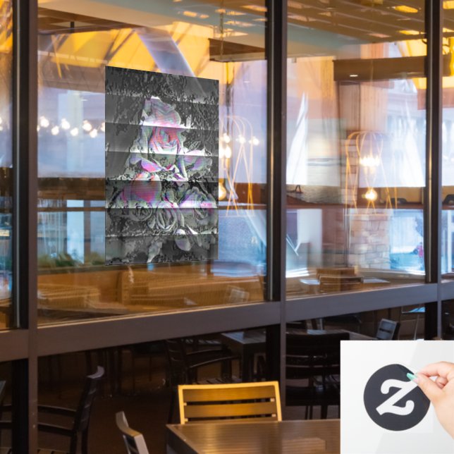 Autocollant Pour Fenêtre Clouage de fenêtre Techno Bouquet (Fenêtre du restaurant)