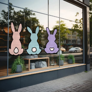 Autocollant Pour Fenêtre Clouage de la fenêtre Bunnies de Pâques