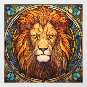 Autocollant Pour Fenêtre Clouage de la fenêtre Lion en verre tendu
