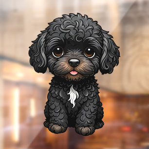 Autocollant Pour Fenêtre Cockapoo noir