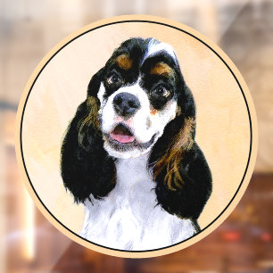 Autocollant Pour Fenêtre Cocker Spaniel (Parti) Peinture - Art Chien origin
