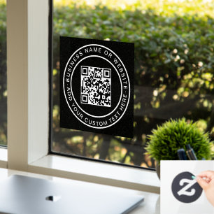 Autocollant Pour Fenêtre Code QR   Autocollant de fenêtre moderne et élégan