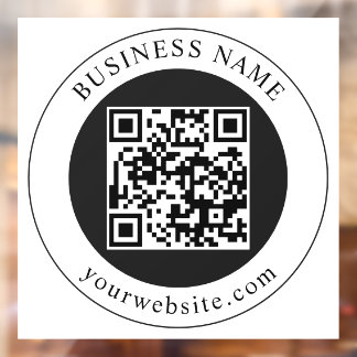 Autocollant Pour Fenêtre Code QR avec nom d'entreprise modifiable