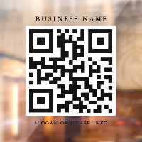 Code QR Clair simple de fenêtre d'entreprise