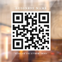 Code QR Clair simple de fenêtre d'entreprise