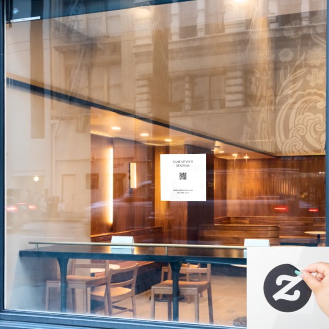 Autocollant Pour Fenêtre Code QR Clôture de fenêtre opaque (Fenêtre de café)