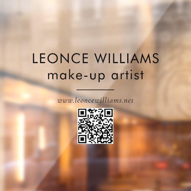 Autocollant Pour Fenêtre Code QR de branding d'entreprise moderne minimalis (Feuille 2)
