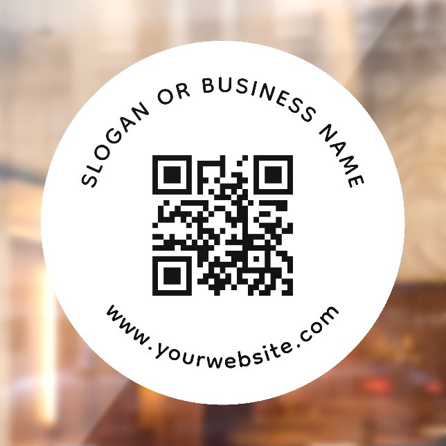 Autocollant Pour Fenêtre Code QR de l'entreprise de slogan Professionnel (Feuille 2)