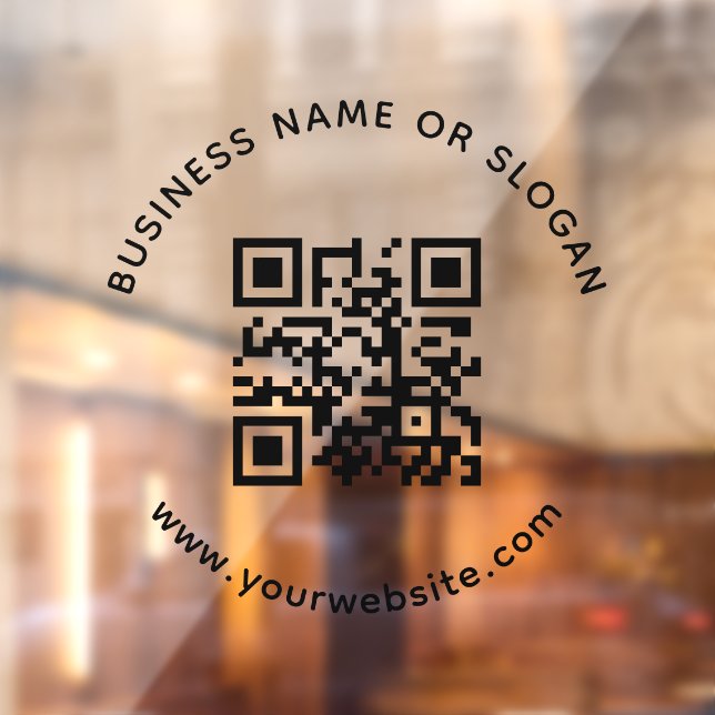 Autocollant Pour Fenêtre Code QR de l'entreprise professionnelle du slogan  (Feuille 2)
