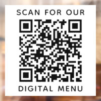 Code QR de menu numérique professionnel simple pou