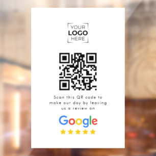 Autocollant Pour Fenêtre Code QR de révision commerciale Google Review