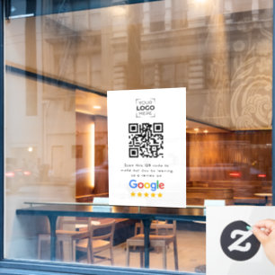 Autocollant Pour Fenêtre Code QR de révision Google Avis sur l'entreprise