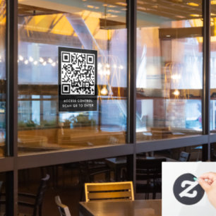 Autocollant Pour Fenêtre Code QR de verrouillage de porte à marque personna