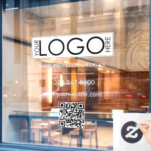 Autocollant Pour Fenêtre Code QR des informations de contact de la vitrine 