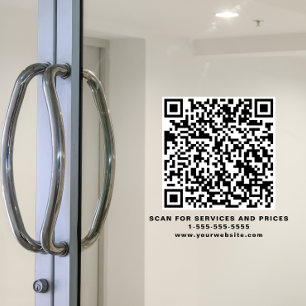 Autocollant Pour Fenêtre Code QR Entreprise Moderne