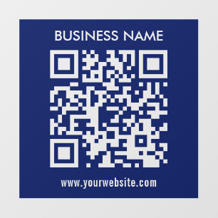 Autocollant Pour Fenêtre Code QR (généré instantanément) modifiable Bleu