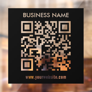 Autocollant Pour Fenêtre Code QR (généré instantanément) modifiable Noir