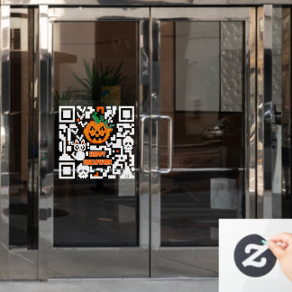Autocollant Pour Fenêtre Code QR Halloween