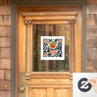 Autocollant Pour Fenêtre Code QR Halloween