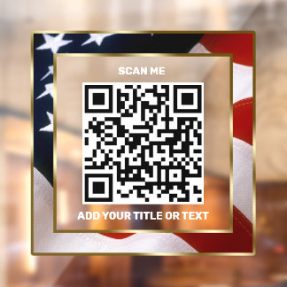 Autocollant Pour Fenêtre Code QR moderne drapeau USA entreprise scannable