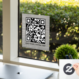 Autocollant Pour Fenêtre Code QR   Moderne et élégant scannable