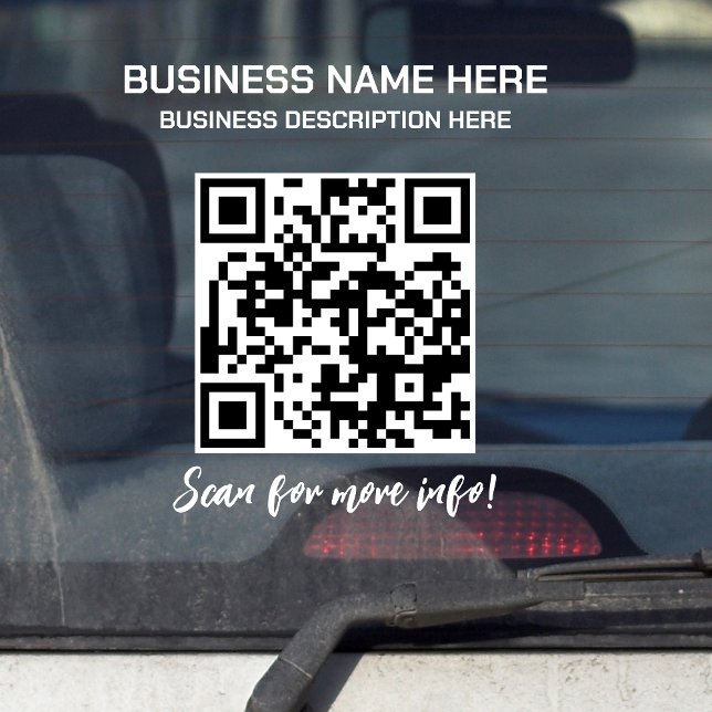 Autocollant Pour Fenêtre Code QR opaque voiture entreprise camion (Créateur téléchargé)